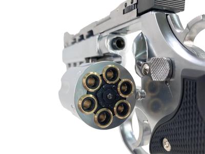 [マルシン] S&W M686 パワーカスタム 新型パッキンXカートリッジ 6mmBB ガスリボルバー DAVISタイプ ラバー調グリップ シルバーABS (新品)サブ画像へ8