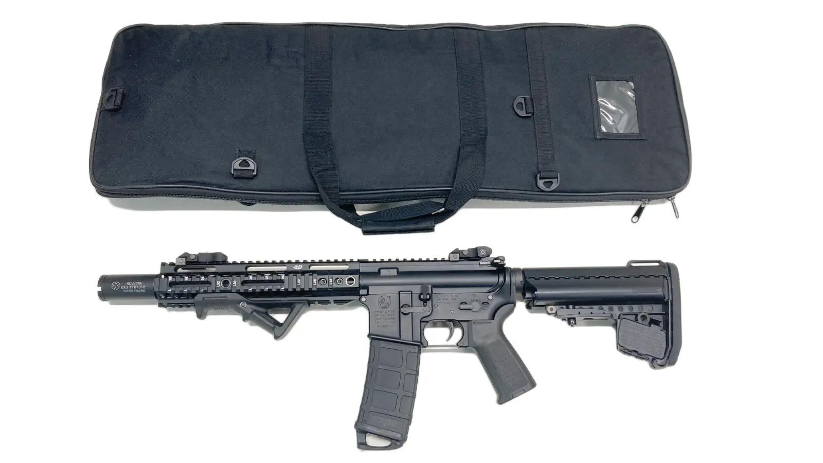 [東京マルイ] M4 CQB-R ブラック 次世代電動ガン NOVESKE ハンドガードカスタム ガンケース付 (中古)