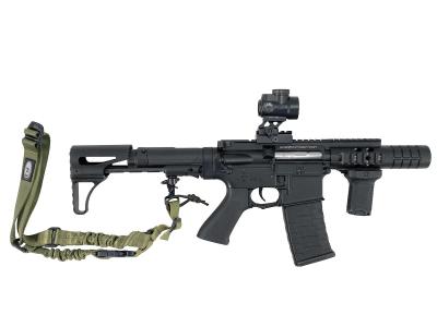[APS] M4パトリオット 電動ガン ストックカスタム ダットサイト搭載 バッテリーケース部破損 ガンケース付属 (訳あり)サブ画像へ2