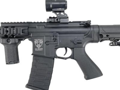 [APS] M4パトリオット 電動ガン ストックカスタム ダットサイト搭載 バッテリーケース部破損 ガンケース付属 (訳あり)サブ画像へ3