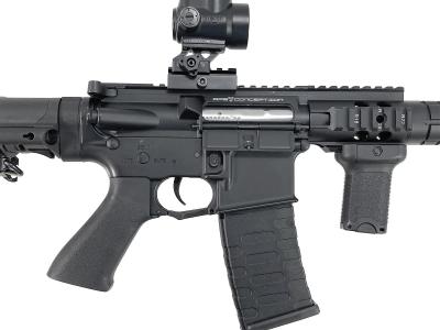 [APS] M4パトリオット 電動ガン ストックカスタム ダットサイト搭載 バッテリーケース部破損 ガンケース付属 (訳あり)サブ画像へ4