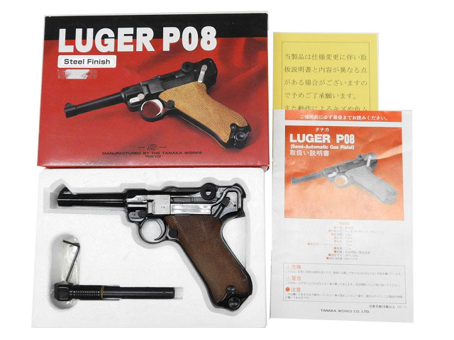 [タナカ] ルガーP08 4インチ スチールフィニッシュ 樹脂グリップ (中古)