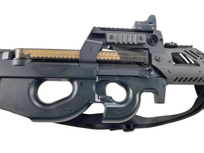 [東京マルイ] P90 スタンダード電動ガン 外装カスタム ダットサイト搭載 スリング装着 バットプレートべたつき ガンケース付属 (訳あり)サブ画像へ4