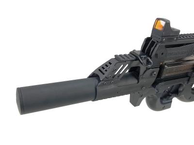 [東京マルイ] P90 スタンダード電動ガン 外装カスタム ダットサイト搭載 スリング装着 バットプレートべたつき ガンケース付属 (訳あり)サブ画像へ5