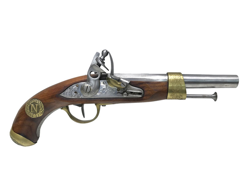 [ミロク/フランクリンミント] ナポレオン皇帝のフリントロック・ピストル フリントロック式古式銃 装飾用銃 古式銃 (中古)