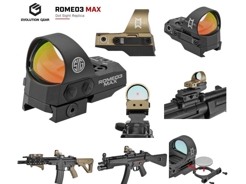 [Evolution Gear] SIG ROMEO3 MAX ドットサイトBK/FDE 2カラー (新品取寄)