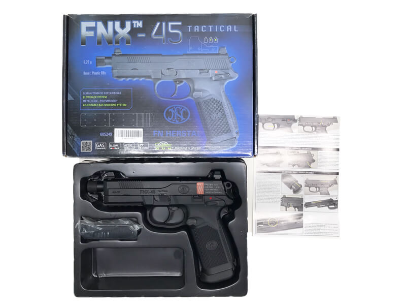 [CyberGun] FNX-45 Tactical BK メタルスライド ガスブローバックガン (新品)