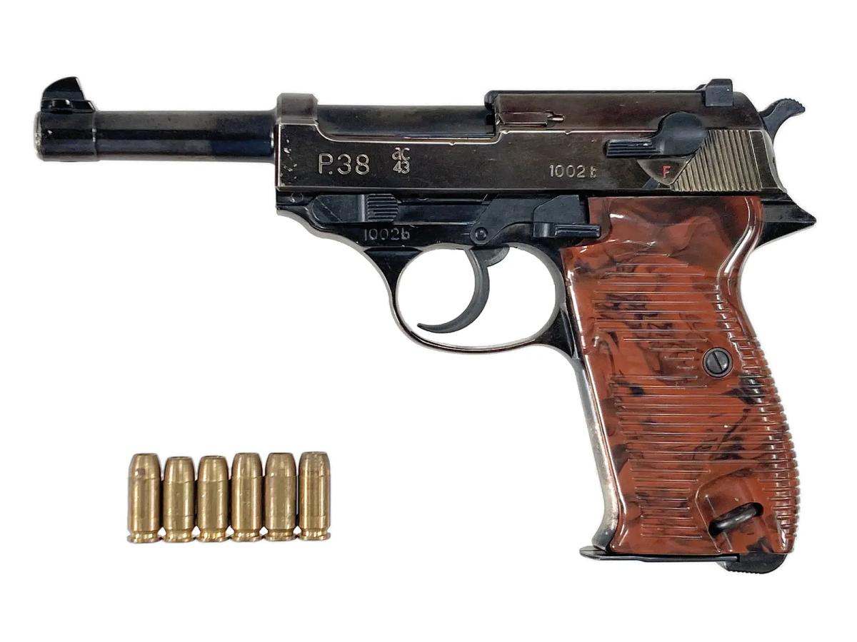 [マルシン] ワルサーP38 ミリタリー メタルフィニッシュ 発火モデルガン カート6発付属 (中古)