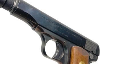 [コクサイ] ブローニング M1910 メタルフィニッシュ NO.56 サイレンサーセット 発火モデルガン 木製グリップカスタム (中古)サブ画像へ5