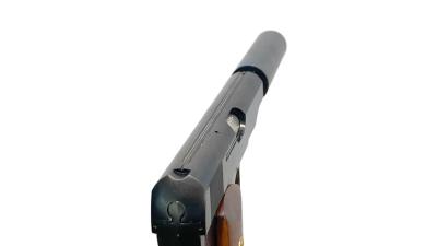 [コクサイ] ブローニング M1910 メタルフィニッシュ NO.56 サイレンサーセット 発火モデルガン 木製グリップカスタム (中古)サブ画像へ6
