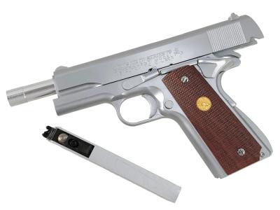 [WA] コルト・ガバメント マークIVシリーズ70オールシルバー マグナテック ガスブローバック ガス漏れあり (訳あり)サブ画像へ6