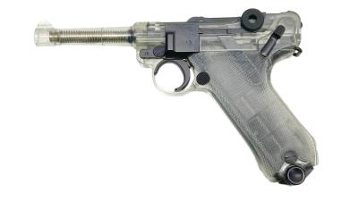 [タナカ] ルガーP08 4インチ シースルーモデル/スケルトン ガスブローバック ガンケース付 (中古)サブ画像へ1