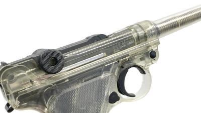 [タナカ] ルガーP08 4インチ シースルーモデル/スケルトン ガスブローバック ガンケース付 (中古)サブ画像へ4