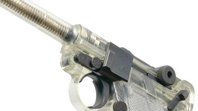 [タナカ] ルガーP08 4インチ シースルーモデル/スケルトン ガスブローバック ガンケース付 (中古)サブ画像へ5
