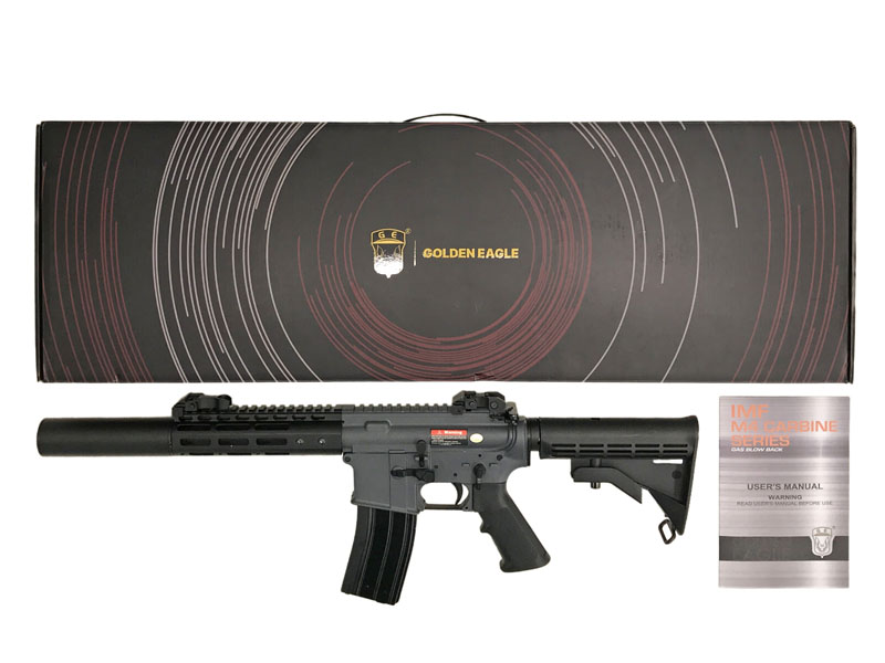[Golden Eagle] M4 7inch M-Lok ガスブローバック エントリーモデル サイレンサー Ver. (中古)