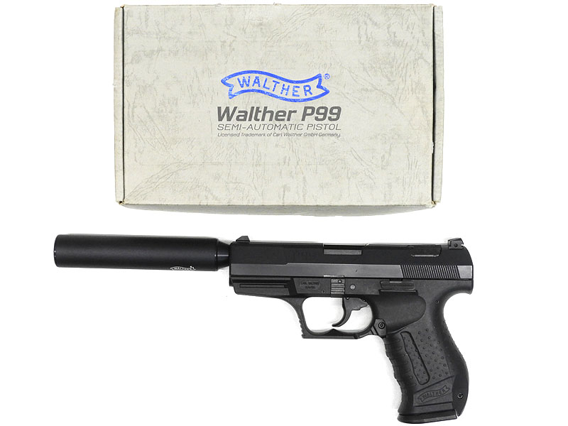 [マルゼン] Walther ワルサー P99 正規ライセンス ガスブローバック サイレンサーキットカスタム (中古)