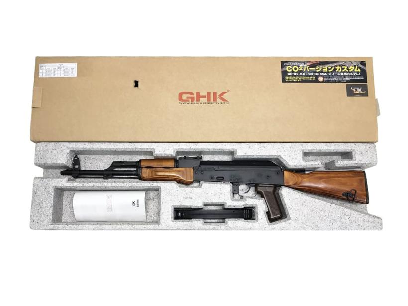 [GHK] AKM ガスブローバック フルメタル アサルトライフル CO2仕様 ショップカスタム (中古)