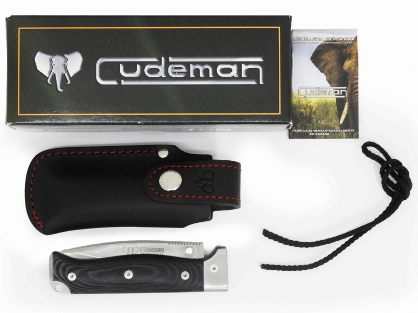 [Cudeman] MT-4 フォールディングナイフ ブラックマイカルタ 384-M (未使用)