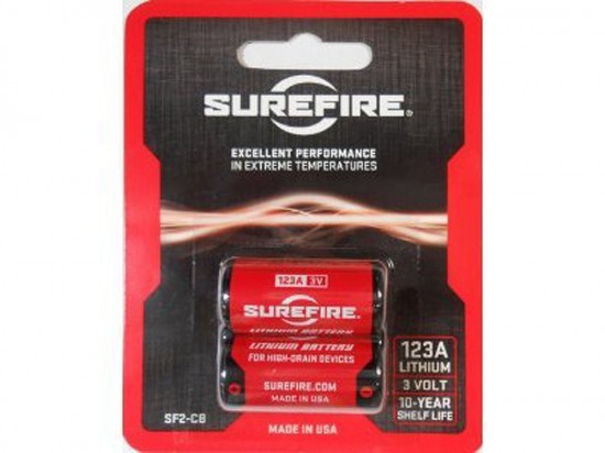 [SUREFIRE] SF123A 3Vリチウム電池 2本セット (新品)