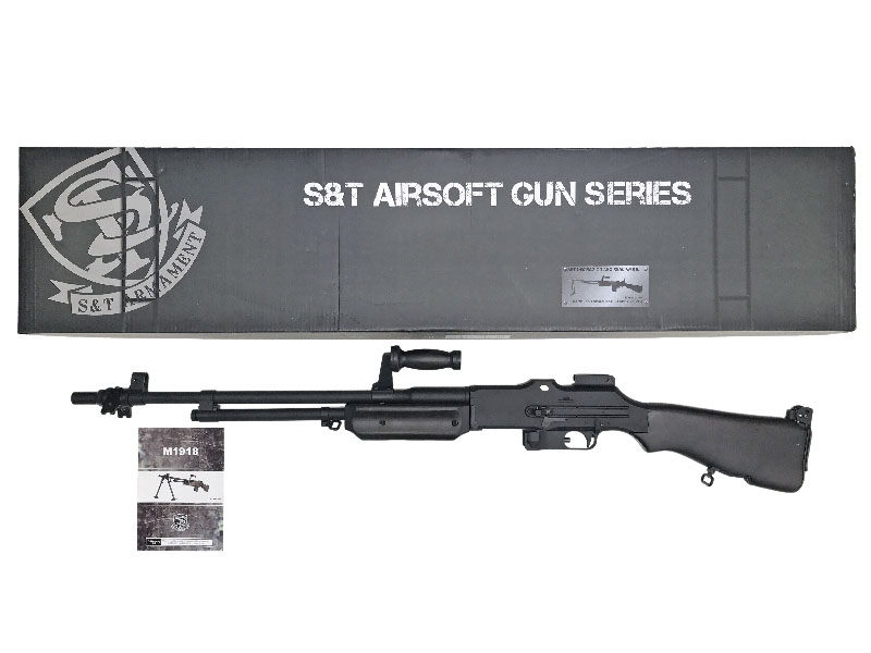 [S&T] ブローニング M1918A2 BAR G3電動ガン リアルウッド バイポッド_マガジン欠品 (中古)