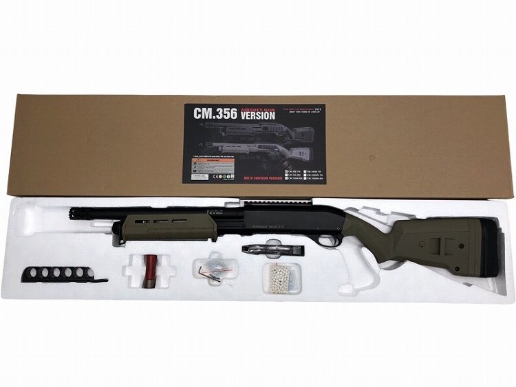 [CYMA] M870 M-Style ショート スポーツライン ショットガン DE/CM356DE　エアコッキング (中古)