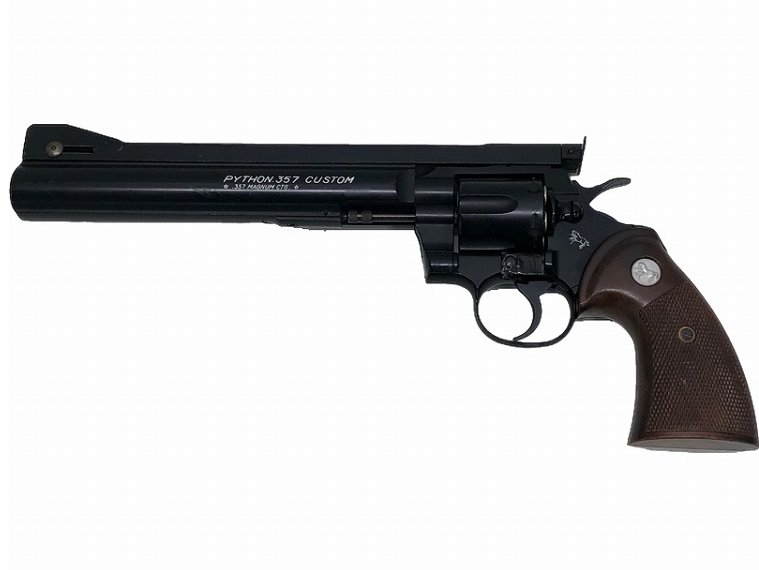 [コクサイ] コルト パイソン PPC カスタム 8インチABS 発火モデルガン　1部割れ有り (ジャンク)