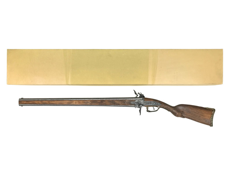 [DENIX/デニックス] 1290 ダブルバレル フリントロックライフル 古式銃 観賞用レプリカ (中古)