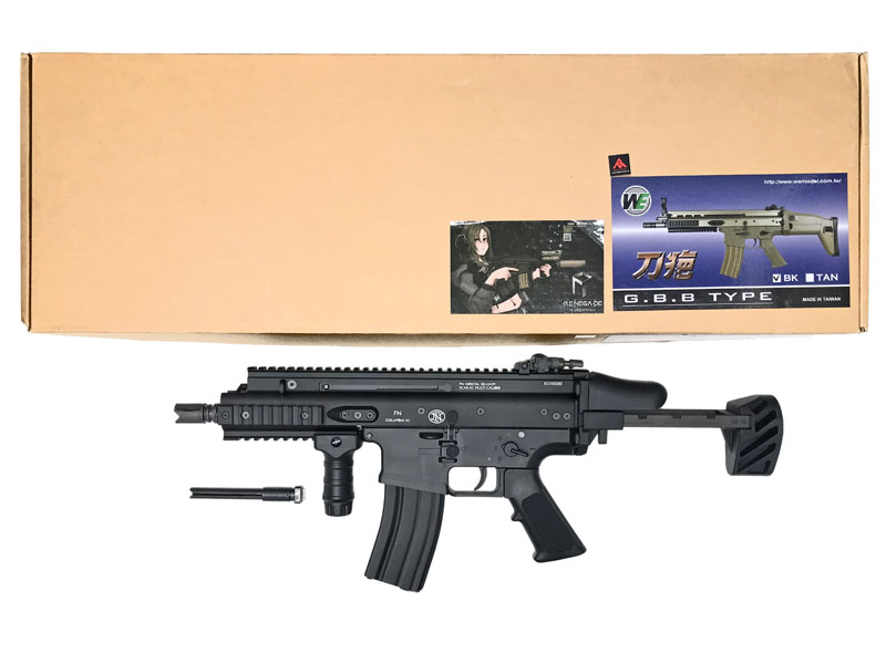 [WE] FN Herstal SCAR-L PDW ガスブローバック 日本仕様 ブラック フルカスタム (中古)