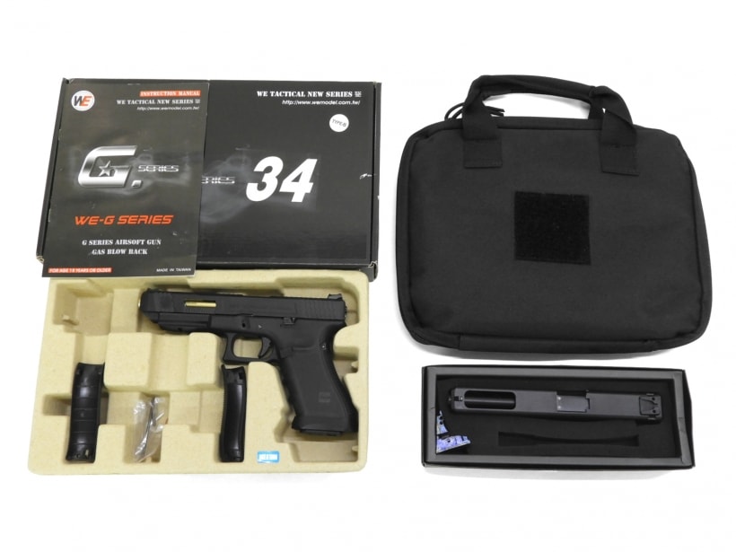 WE] グロック34 Gen4 ガスブローバック BK ガンケース付 カスタム 