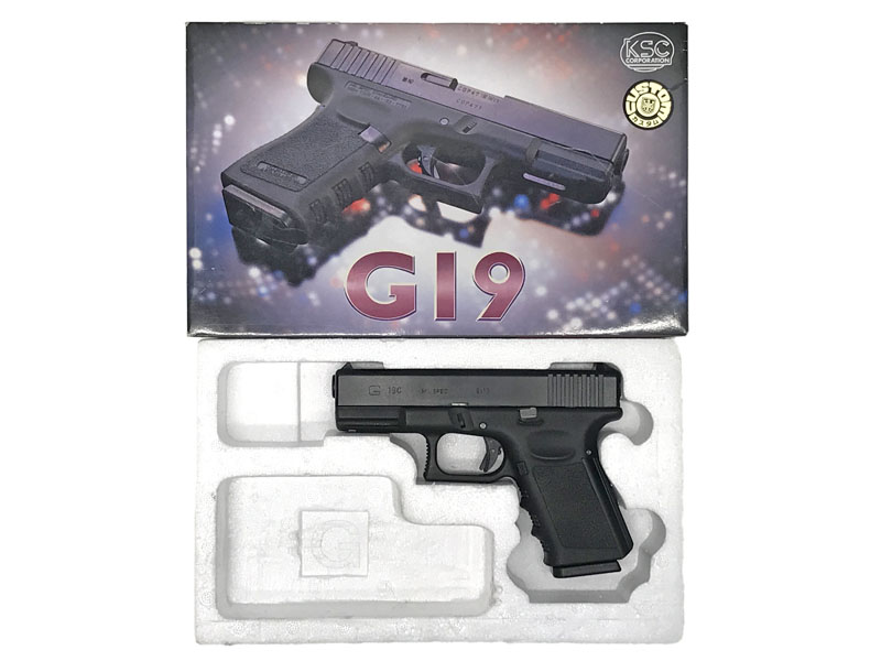 [KSC] グロック19C ストレートフレーム 旧パッケージ ピストンリング破損/放出バルブカスタム (訳あり)