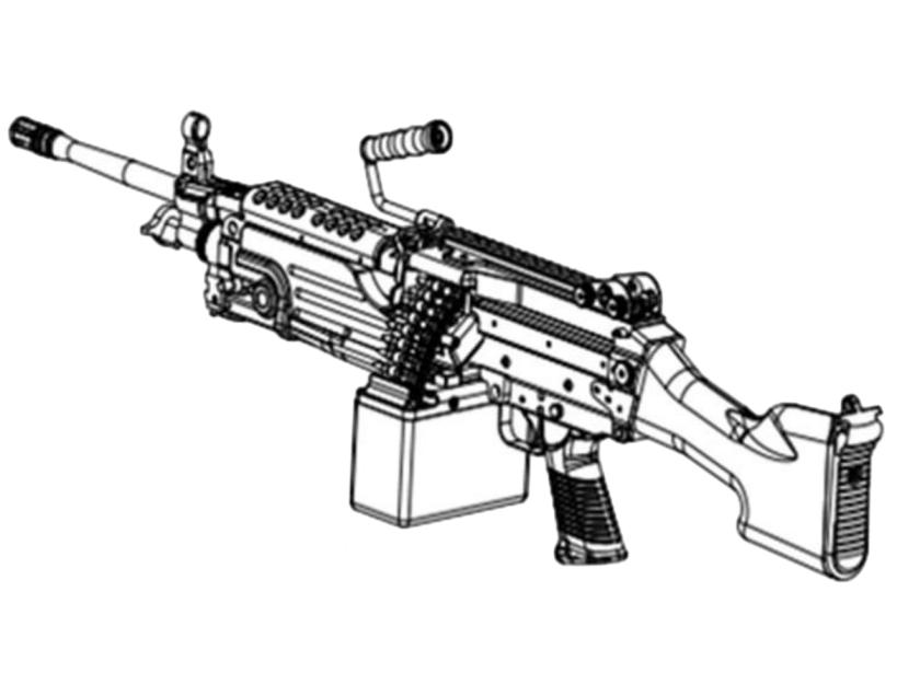 [WELL PRO] M249 SAW LMG 電動ガン BK (新品予約受付中! 特典あり)
