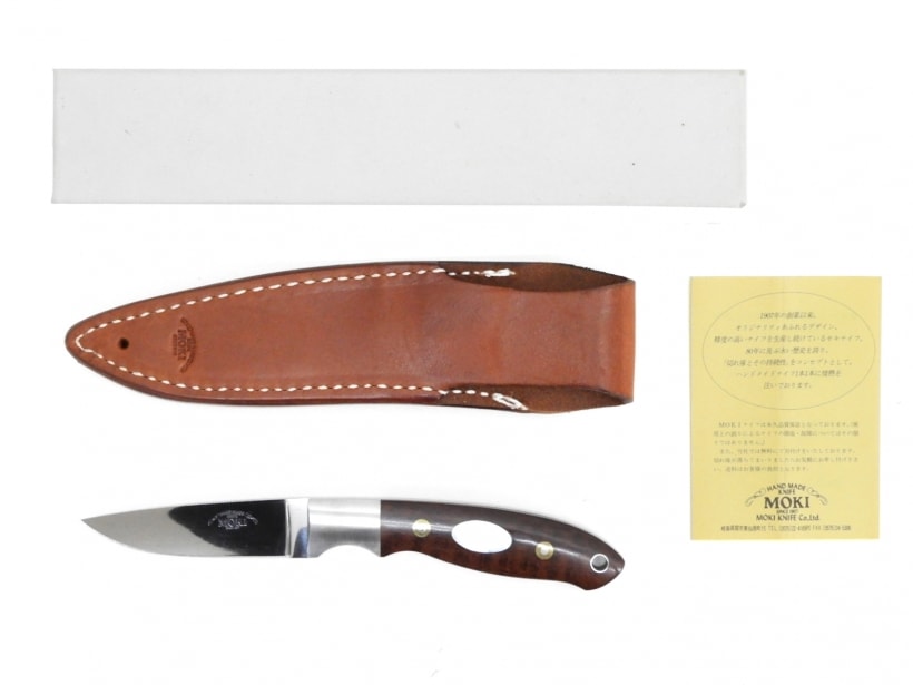 [MOKI] WHITE FLOW スネークウッド シースナイフ (中古)