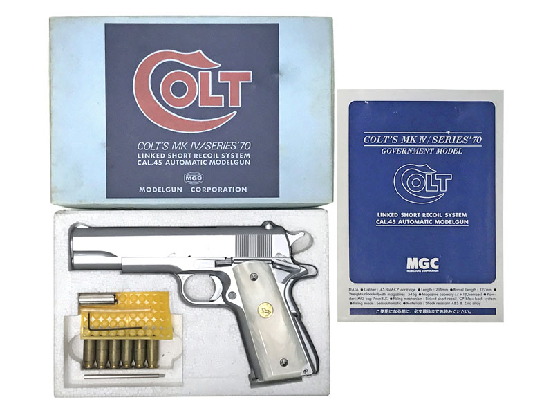 [MGC] コルト S70 MKIV シルバーメッキ ABS 発火モデルガン GM5 パールグリップカスタム品 (未発火)