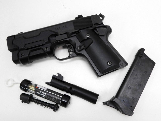 [東京マルイ] AM.45 ?GUN GALE OnNLINE? BK 内部フルカスタム (中古) 製品詳細画像 画像ノーマルパーツなども付属。