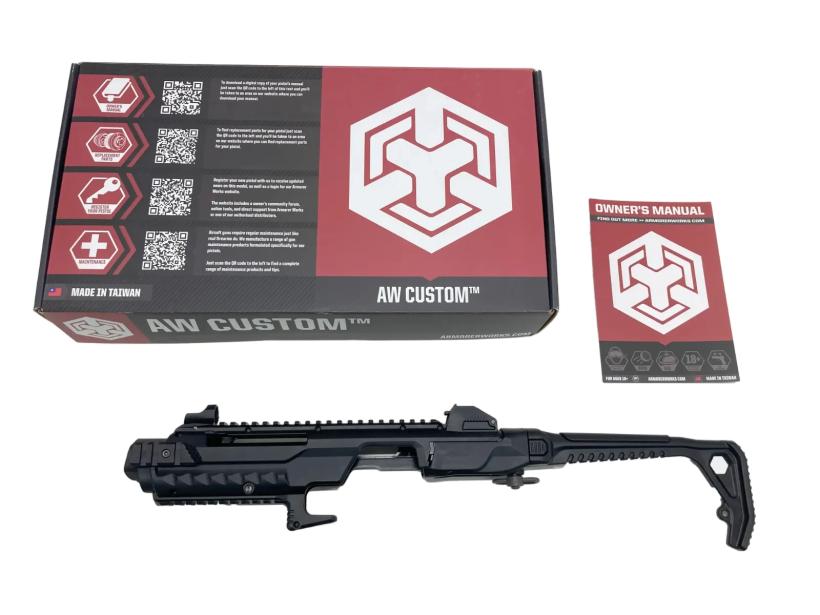 [ARMORER WORKS] AW CUSTOM カービンキット TACTICAL VXシリーズ GLOCK用 カービンキット BK (中古)
