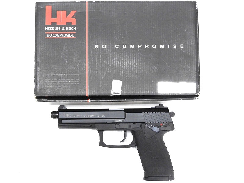 [UMAREX/KWA] H&K MK23 US SOCOM ガスブローバック スチールアウターバレルカスタム (中古)