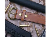 [BIANCHI] B9 ビアンキインターナショナル ファンシーステッチ 34インチ 本革ベルト (未使用)