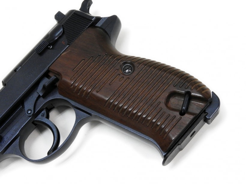 キャロムショット] ワルサーP38 モリブデンブルー 木製グリップ (中古 