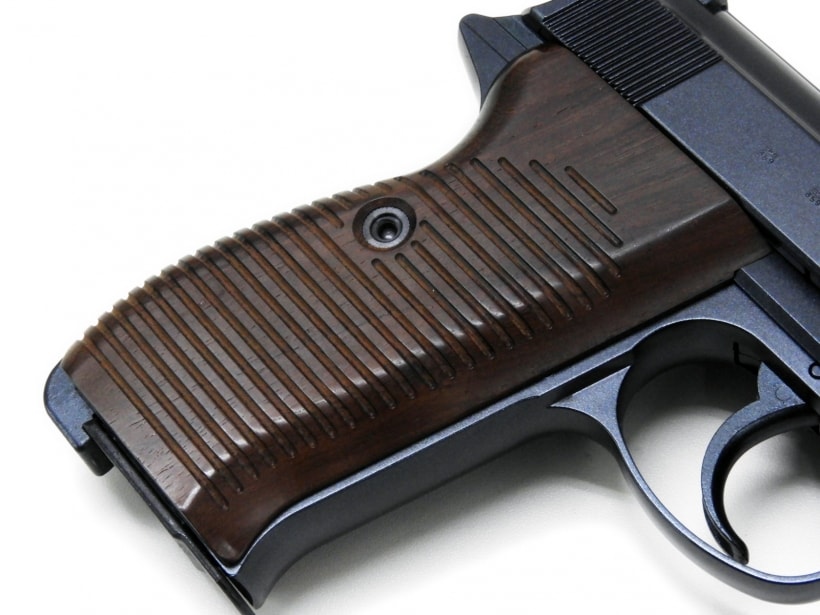 キャロムショット] ワルサーP38 モリブデンブルー 木製グリップ (中古 