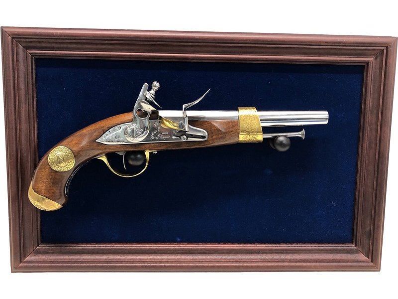 フランクリンミント] ナポレオン フリントロックピストル 木&鉄&真鍮製