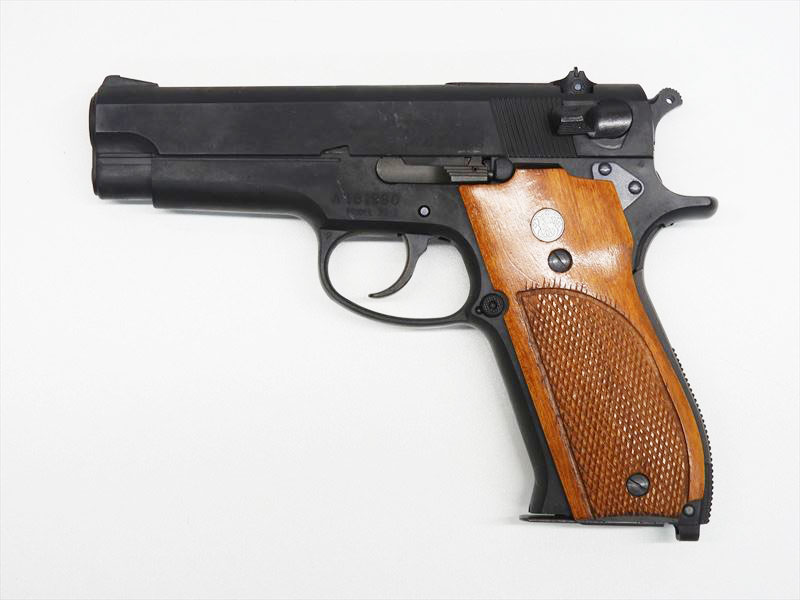 [マルシン] S&W M39 組み立てキット HW 完成品 発火モデルガン 木製グリップカスタム (中古)