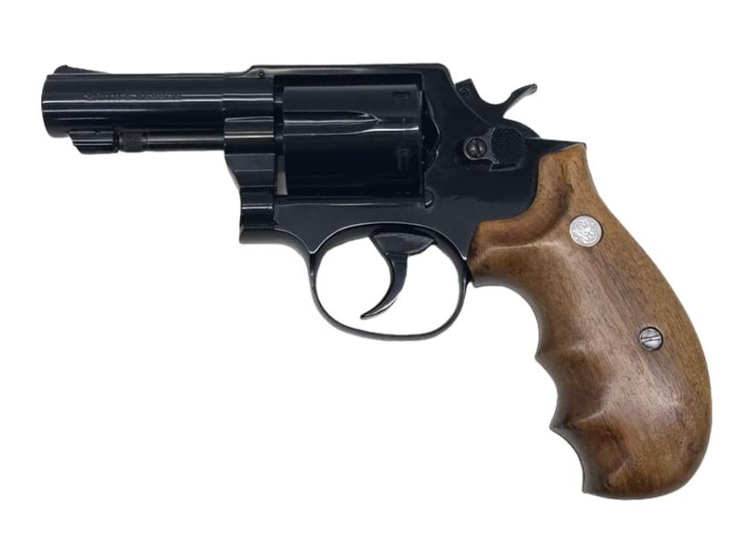 [コクサイ] S&W M13 3インチ FBIスタンダードモデル NO.353 スムース木製グリップ ダミーカート付き (中古)